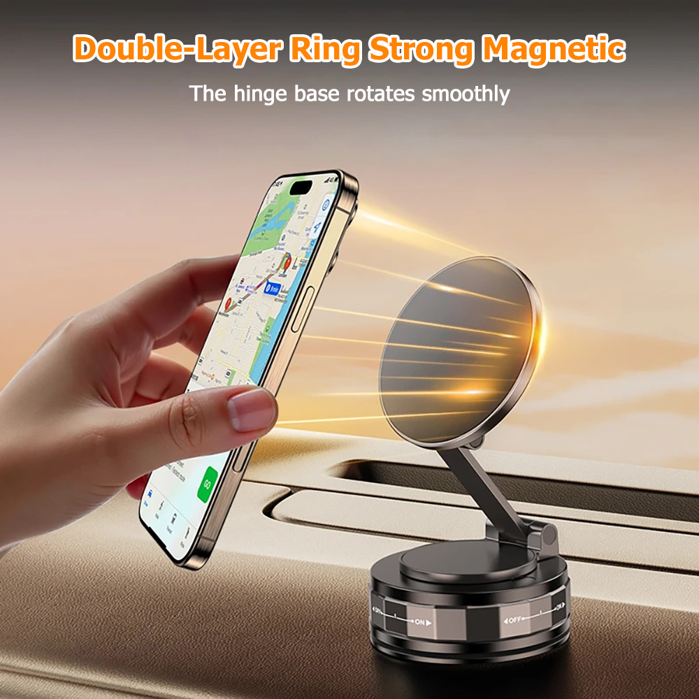 Phone Accessories Officeworks - Vacuum Suction Foldable Magnetic Car Phone