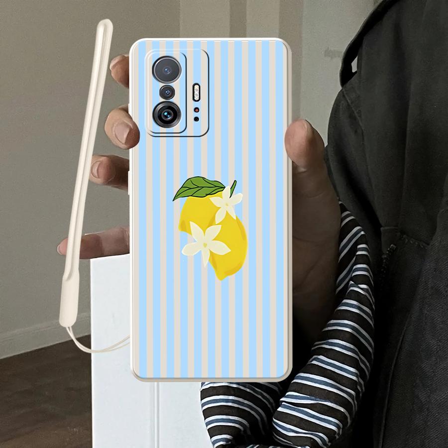 Xiaomi Phone Accessories - Lemon Cool Stripe Pattern Case for
