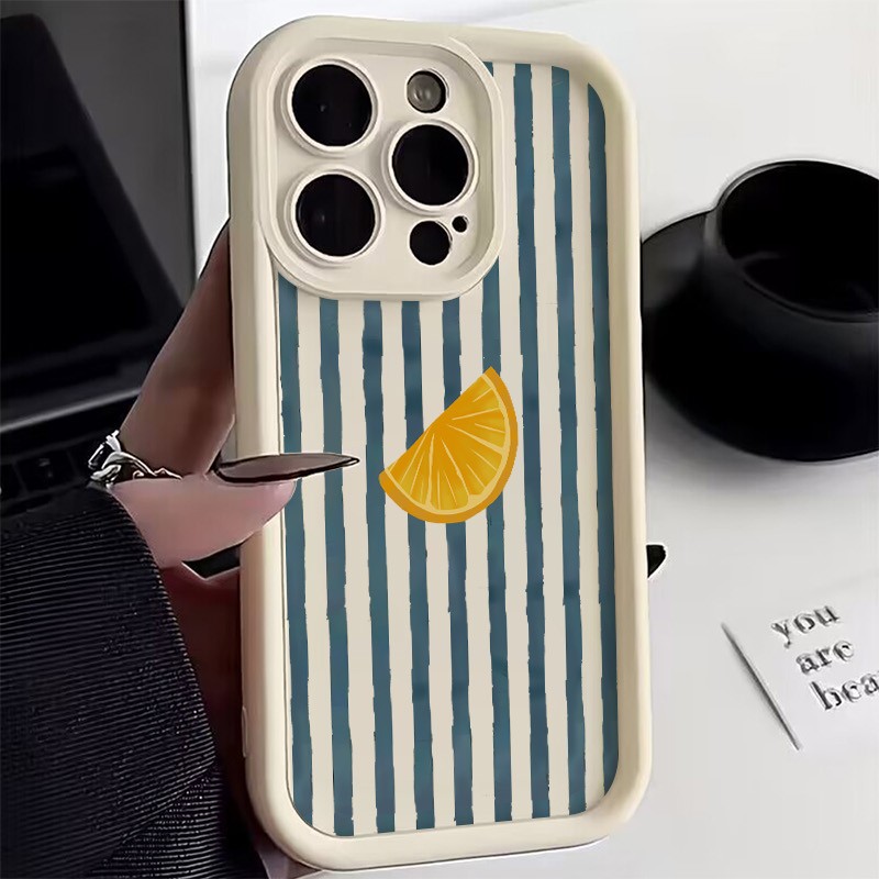 Xiaomi Phone Accessories - Striped Lemon Slice Pattern Phone Case