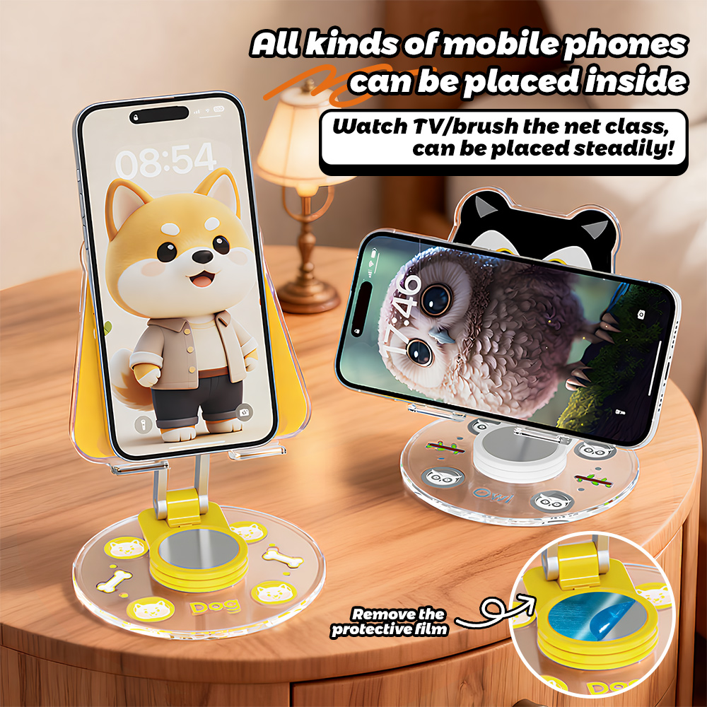 Cute Animal Phone Stand 360 Ro - Phone Accessories Officeworks 评论和价格