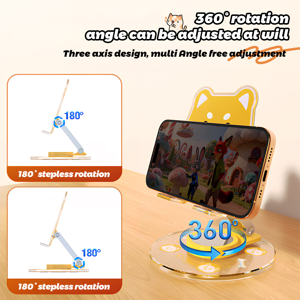 Cute Animal Phone Stand 360 Ro - Phone Accessories Officeworks 评论和价格