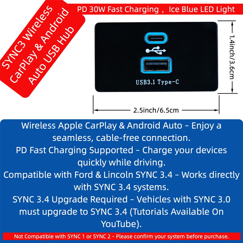 Wireless Carplay USB HUB For F - Usb C Hub 评论和价格