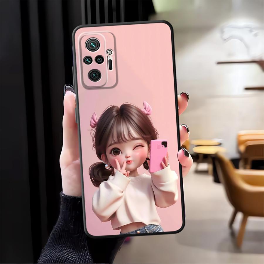 Cartoon Girl Pattern Funda Pho - Xiaomi Phone Accessories 评论和价格