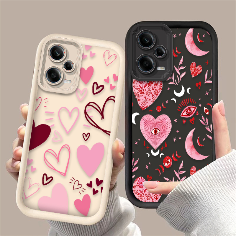 Pink Heart-shaped Phone Case f - Xiaomi Phone Accessories 评论和价格