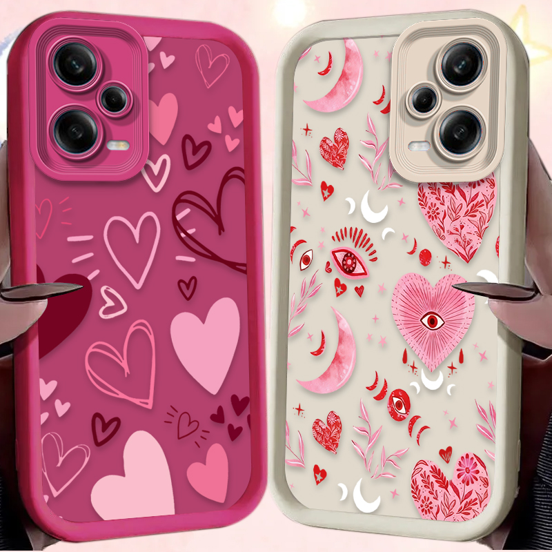 Pink Heart-shaped Phone Case f - Xiaomi Phone Accessories 评论和价格