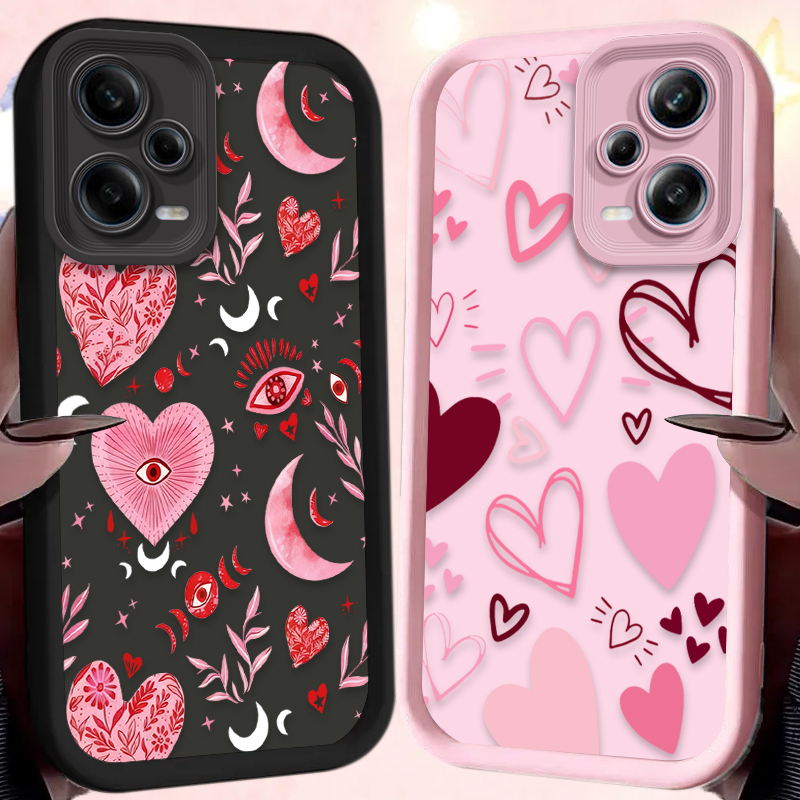 Pink Heart-shaped Phone Case f - Xiaomi Phone Accessories 评论和价格