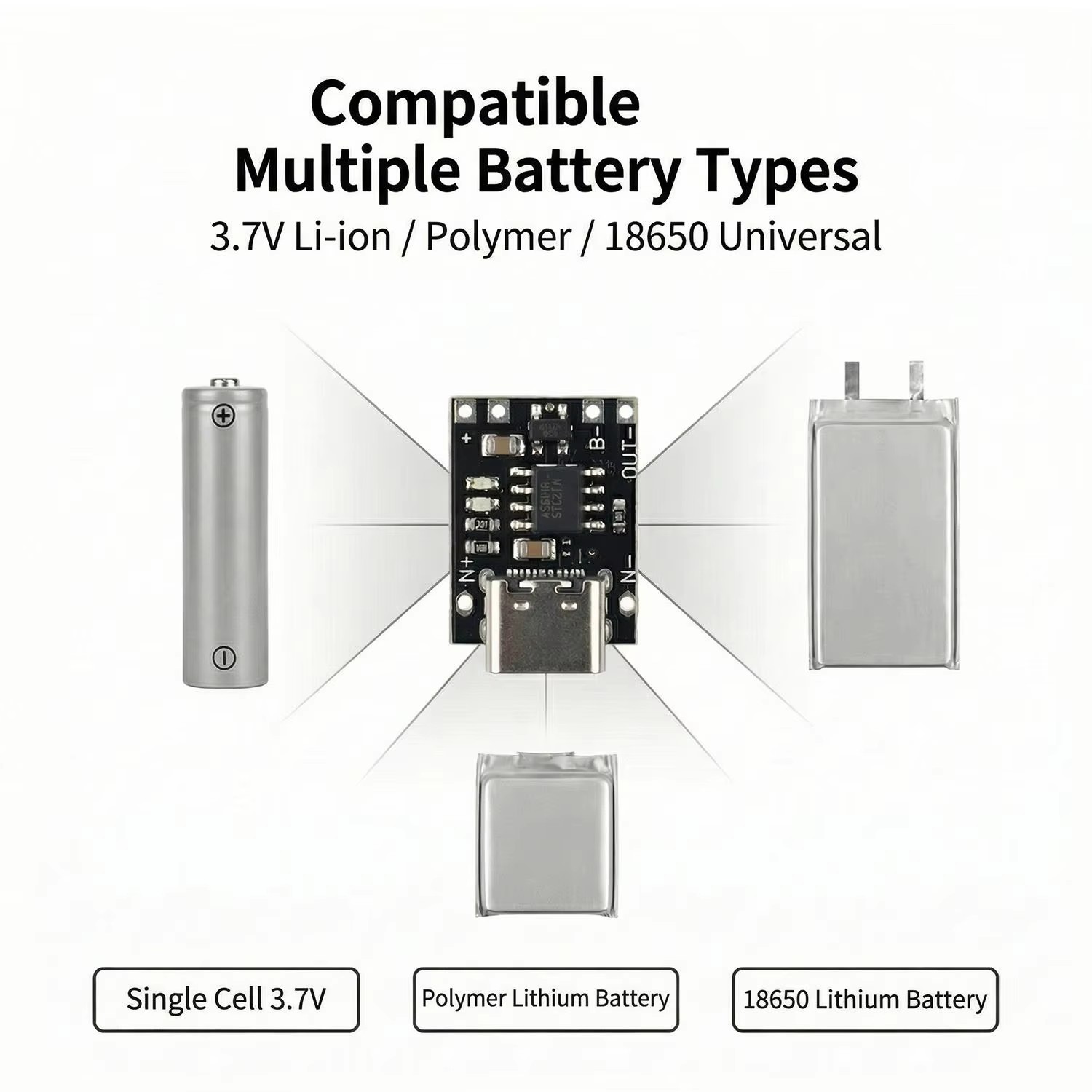 1-20Pcs TP4056 3.7V Lithium Ba - Type C Adapter 评论和价格
